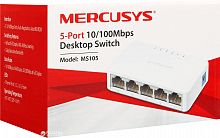 Сетевой коммутатор Mercusys MS105, 5-port 10/100Mbps, Desktop***